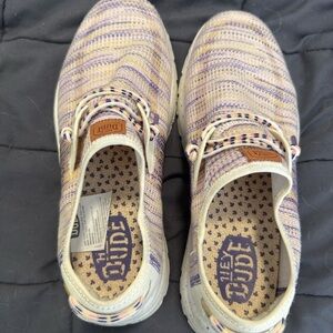 Hey Dude Purple and White Casual Shoes